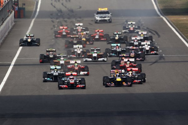 Action from the Chinese Grand Prix